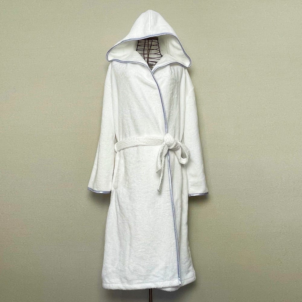 ガルニエ・ティエボー　バスローブ フラッフィー パステルブルー