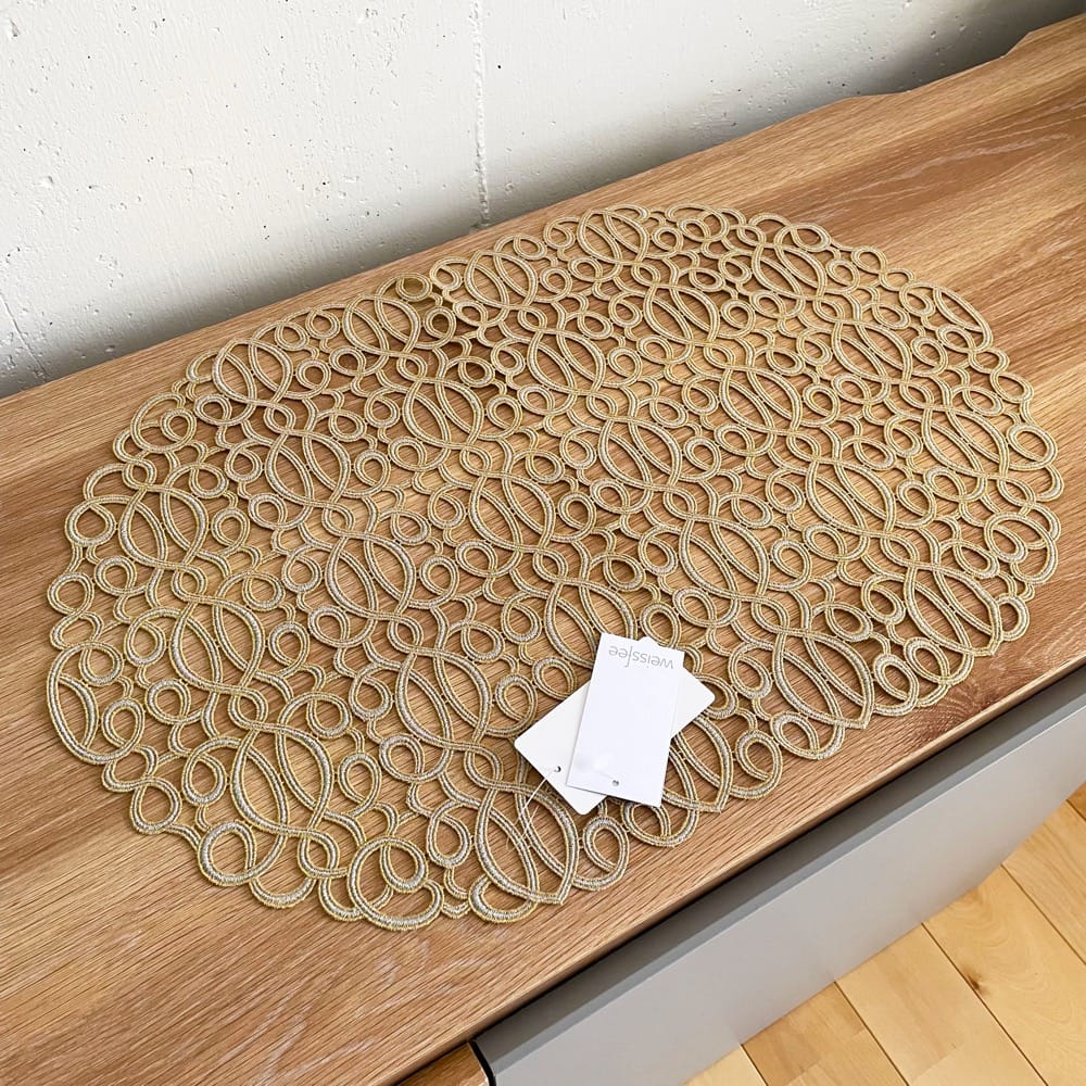 ヴァイスフェ カール ゴールド オーバルランチョンマット