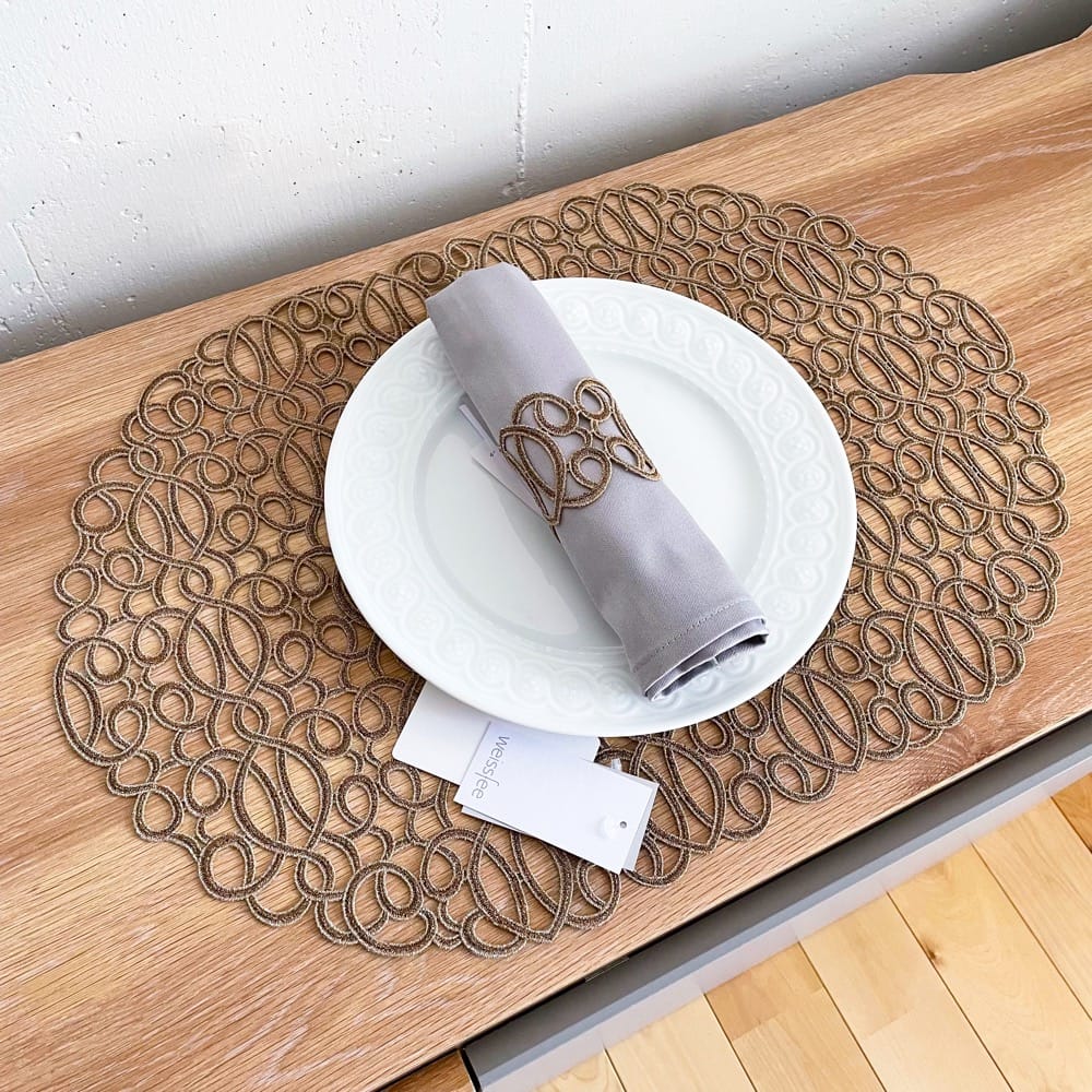 ヴァイスフェ カール コパー オーバルランチョンマット