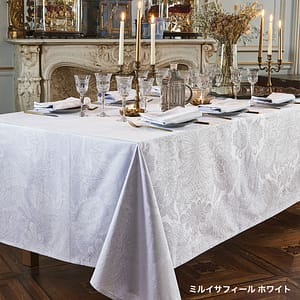 ガルニエ・ティエボー ミルイサフィール ホワイト テーブルクロス