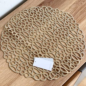 カール ランチョンマット ゴールド 円形 weissfee ヴァイスフェ