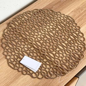 ランチョンマット 円形 ブラウン weissfee ヴァイスフェ