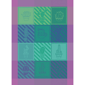 【キッチンタオル】サボテン ネオン