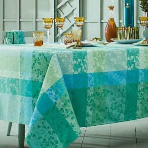 【テーブルクロス(受注生産)】ミルフィヤージュ ターコイズ