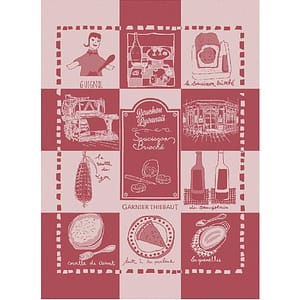 【キッチンタオル】ブション リヨネ ルージュ