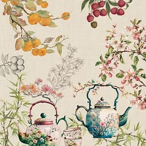 【キッチンタオル】ティーポット ルイユ