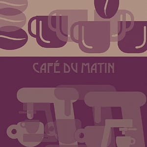 【キッチンクロス】モーニングコーヒー　ローズウッド